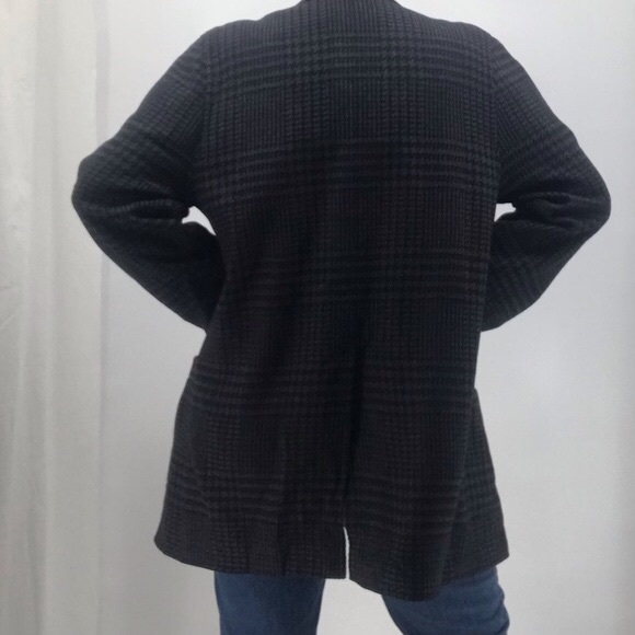 Escada Vintage 80’s Plaid Wool Oversized Double Breasted Long Boyfriend Blazer - Picture 8 of 16